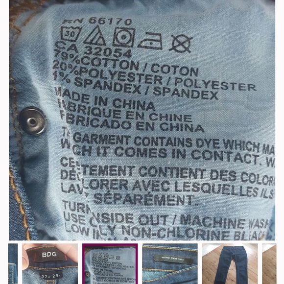 BDG Mid Rise Twig Ankle Jeans Size 28 - Picture 6 of 6